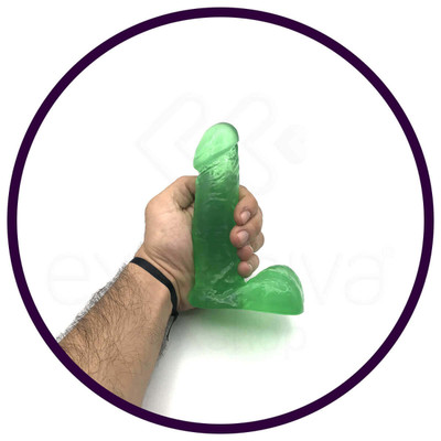 Prótese Peniana Realística em Jelly com Escroto - Adão & Eva | Disponível em 2 Tamanhos