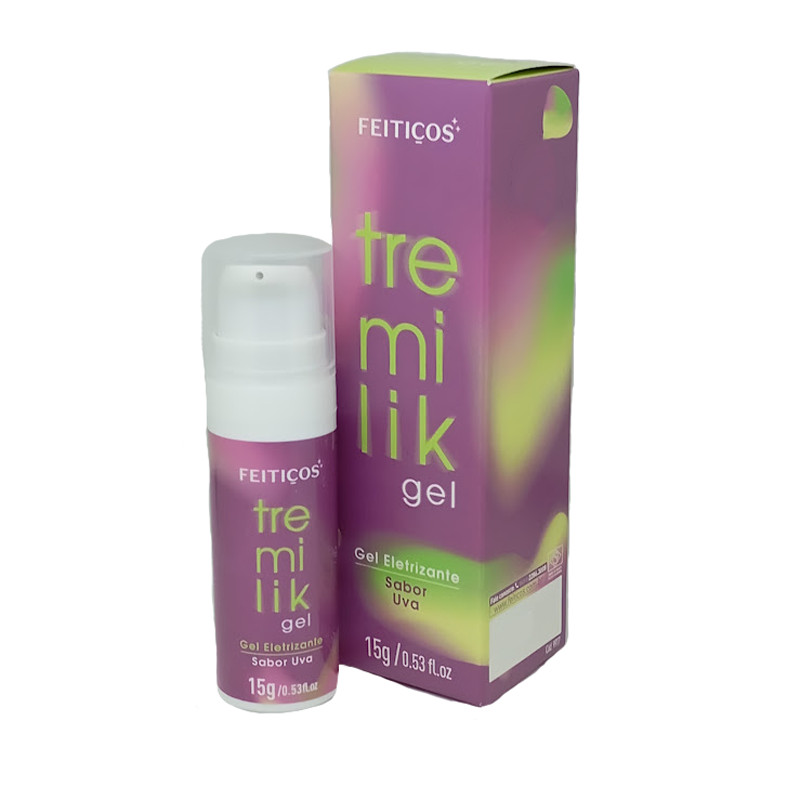 Gel Aromatizado Comestível e Beijável com Vibramax - Tremilik Feitiços | 15g | Disponível em 9 Sabores - 10