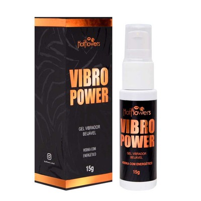 Gel Beijável à Base d'Água com Efeito de Vibração - Hot Flowers Vibro Power | 15 g | Disponível em 3 Sabores