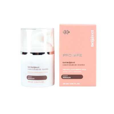 Foto 2 do produto Gel Beijável com Efeito de Aquecimento e Extrato de Aroeira - Exclusiva Provare | 30 ml | Sabor: Sensação