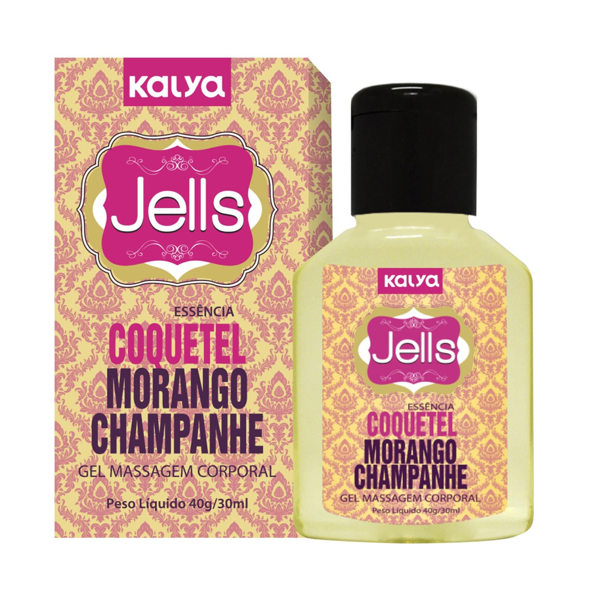 Gel Beijável para Massagem Corporal com Efeito Esquenta - Kalya Jells - 35ml | Disponível em 13 Sabores - 13