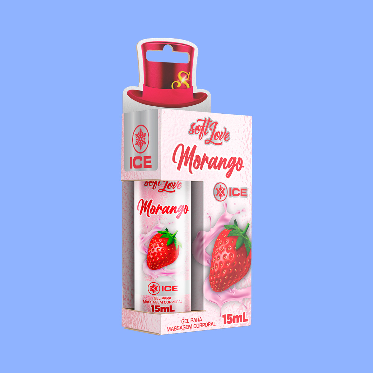 Gel Beijável Para Massagem Corporal com Sensação Refrescante - Soft Love Ice | 15ml | Disponível em 3 Sabores - 2