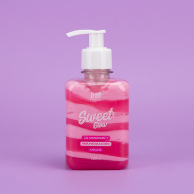 Gel e Creme Beijável com Aroma de Chiclete - Intt Cosméticos Sweet Glow | 320 ml