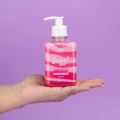 Gel e Creme Beijável com Aroma de Chiclete - Intt Cosméticos Sweet Glow | 320 ml