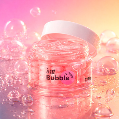 Gel Deslizante com Esferas de Ativação Térmica e Vibratória - Intt Bubble Vibes Chiclete | 120g