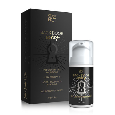 Gel Dessensibilizante para Sexo Anal com Ácido Hialurônico e Arginina - Sexy Hot Back Door Ultra | 15g
