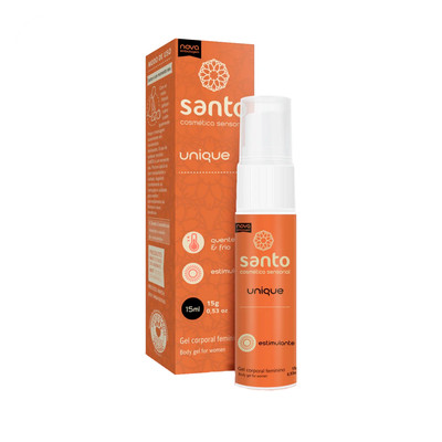 Foto 1 do produto Gel Estimulante Feminino com Efeito Quente, Frio e Adstringente - Santo Cosmético Sensorial Unique | 15 ml