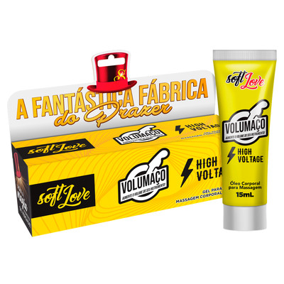 Gel Excitante Masculino com Efeito Eletrizante - Soft Love Volumaço High Voltage | 15ml
