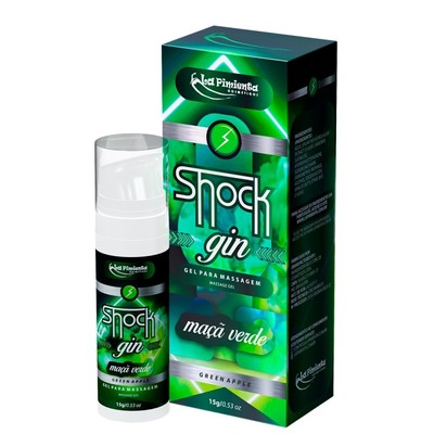 Gel Excitante Unissex Beijável de Alta Potência com Efeito de Vibração e Pulsação - La Pimienta Shock Gin - 15g | Disponível em 3 Sabores