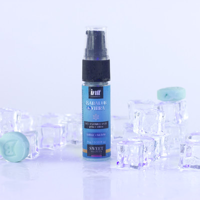 Gel Excitante Unissex Beijável com Sabor de Chiclete, Efeito de Vibração e Esfria - Intt BabaLub Vibra Sweet Secrets By Carla Geane | 15g