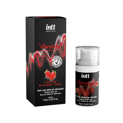 Gel Excitante Unissex com Efeito de Vibração - Intt Vibration! | 17ml | Aroma: Morango