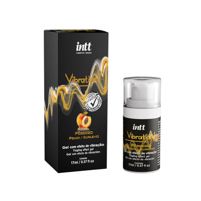 Gel Excitante Unissex com Efeito de Vibração - Intt Vibration! | 17ml | Sabor: Pêssego