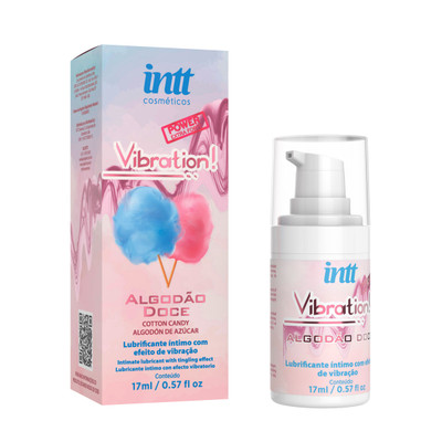 Gel Excitante Unissex com Efeito de Vibração - Intt Vibration! | 17ml | Sabor: Algodão Doce