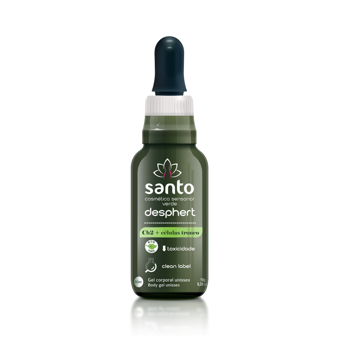 Gel Excitante Unissex com Extratos Naturais, CB2 e Células Tronco - Santo Cosméticos Desphert | 10 ml - 2