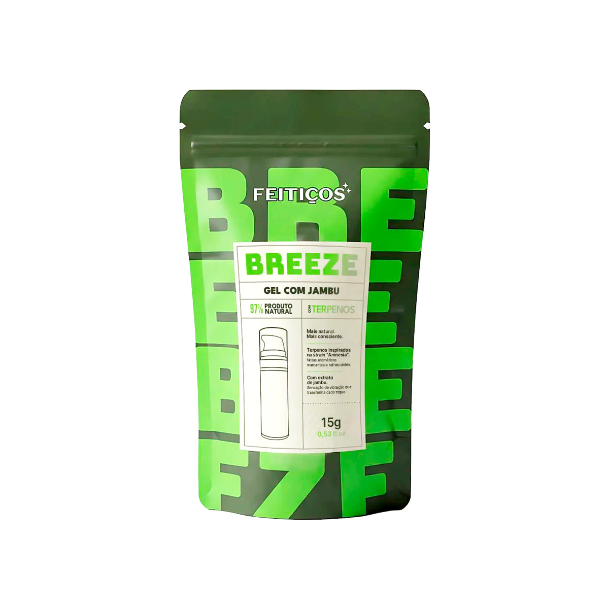 Gel Excitante Vibratório com Jambu e Terpenos - Feitiços Aromáticos Breeze | 15g - 3