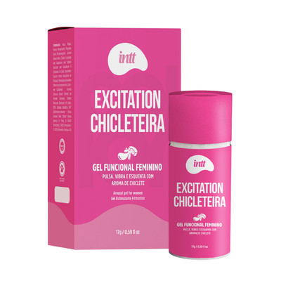 Foto 1 do produto Gel Funcional Feminino com Efeito de Vibração, Aquecimento e Aroma de Chiclete - Intt Excitation Chicleteira | 17g