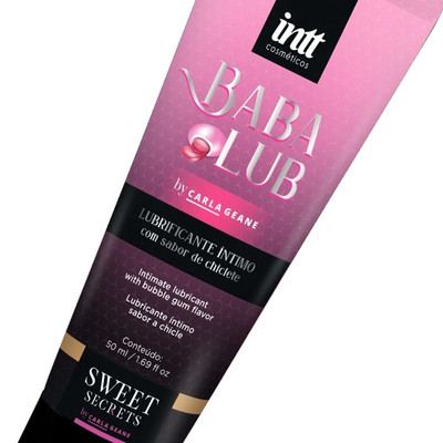 Gel Lubrificante à Base d'Água Beijável com Sabor de Chiclete - Intt BabaLub Sweet Secrets By Carla Geane | 50g