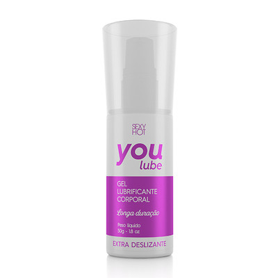 Gel Lubrificante à Base D'Água com Efeito Extra Deslizante - Sexy Hot YouLube | 50g