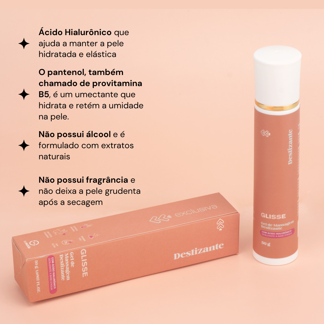 Gel Lubrificante à Base d'Água Neutro com Ácido Hialurônico - Exclusiva Glisse | 50g - 2