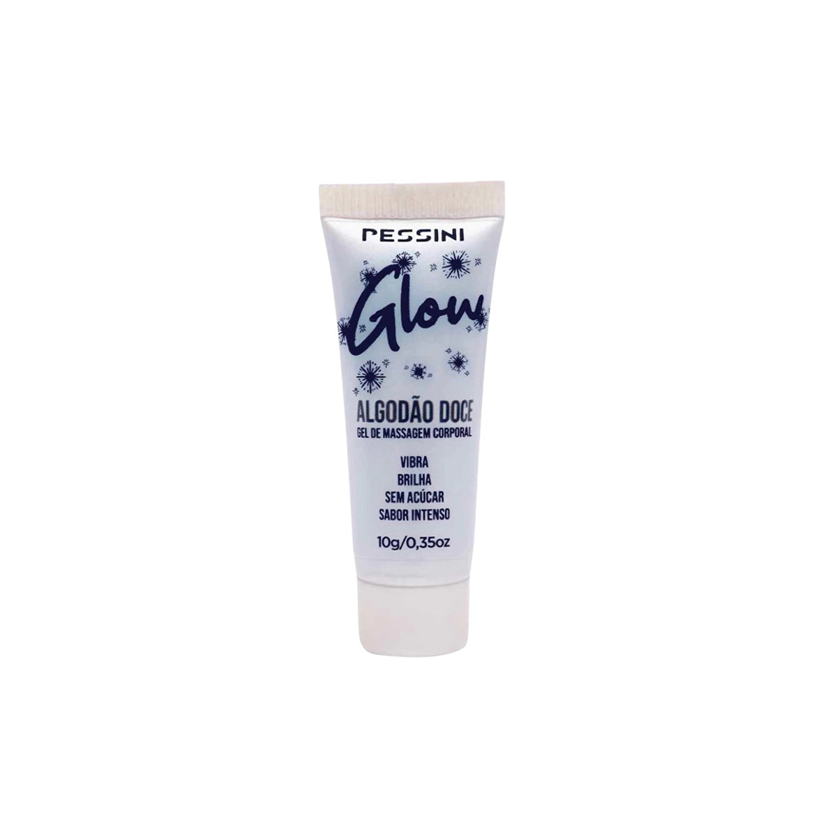 Gel Lubrificante Beijável com Efeito Brilhoso e Vibração - Pessini Glow | 10g | Disponível em 3 Sabores - 2