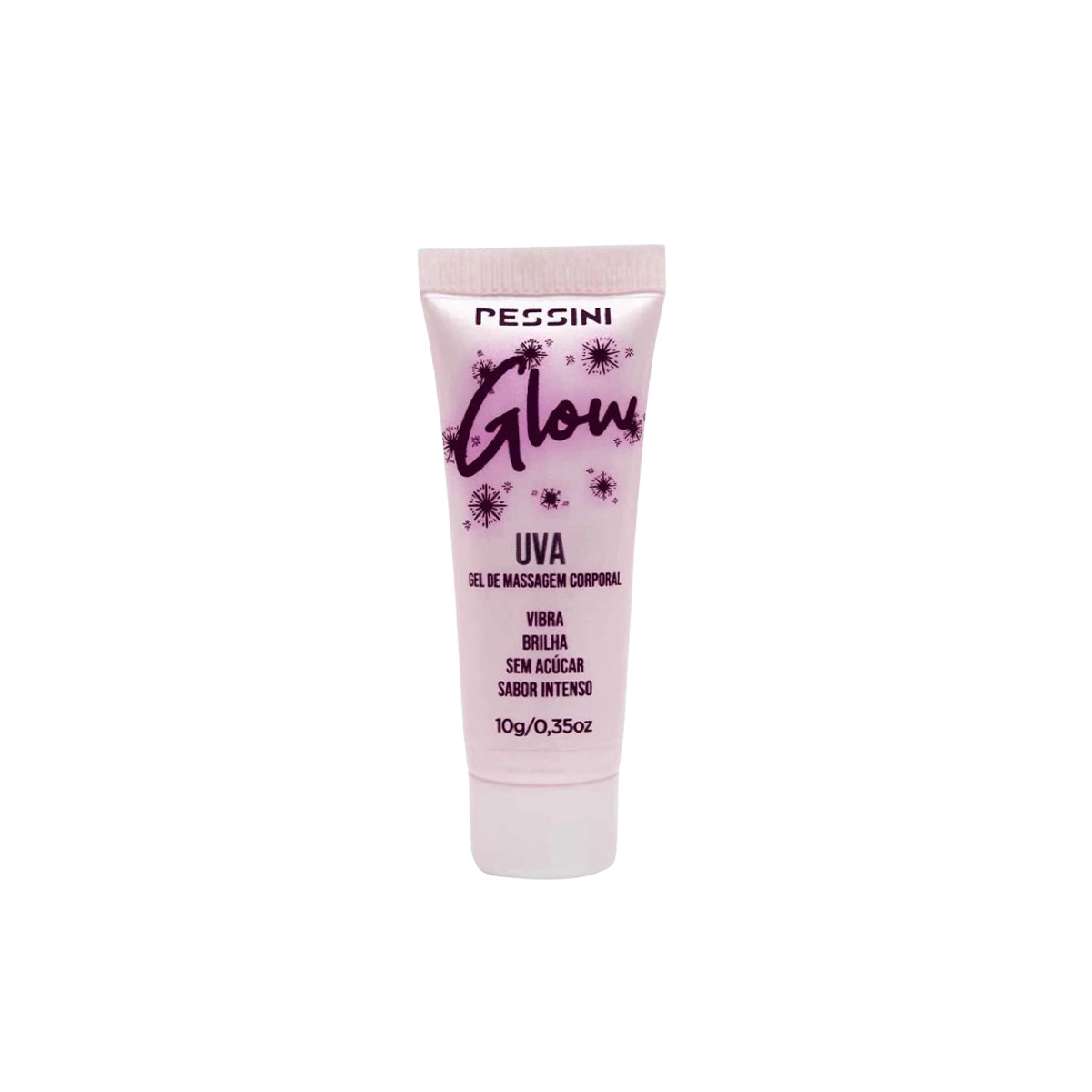 Gel Lubrificante Beijável com Efeito Brilhoso e Vibração - Pessini Glow | 10g | Disponível em 3 Sabores - 6