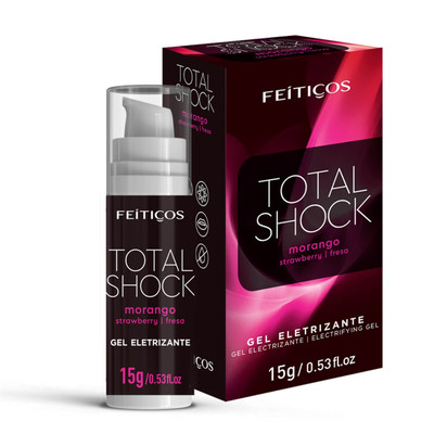 Foto 2 do produto Gel Lubrificante Beijável, Efeito de Vibração e Adormecimento - Feitiços Total Shock | 15g | Disponível em 3 Sabores