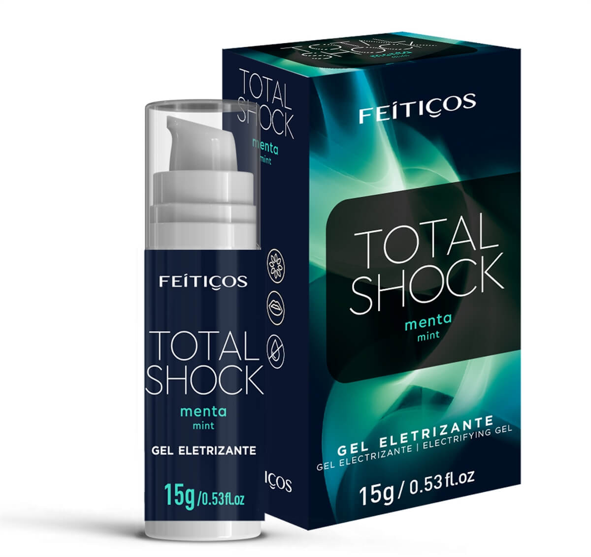 Gel Lubrificante Beijável, Efeito de Vibração e Adormecimento - Feitiços Total Shock | 15g | Disponível em 3 Sabores - 3