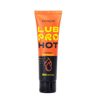 Gel Lubrificante Íntimo à Base d'Água com Aloe Vera e Efeito Esquenta - Feitiços LubPro Hot Premium | 60ml