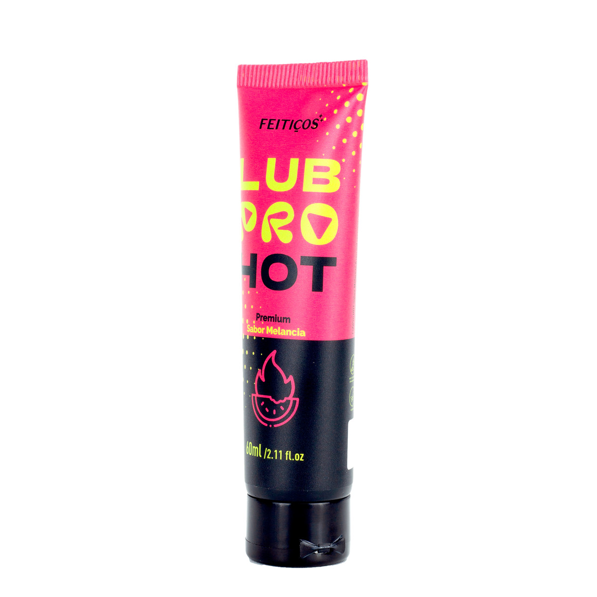 Gel Lubrificante Íntimo à Base d'Água com Aloe Vera, Efeito Esquenta e Sabor Melancia - Feitiços LubPro Hot Premium | 60ml - 2