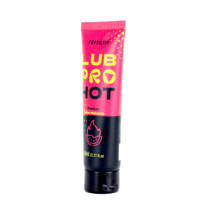 Foto 2 do produto Gel Lubrificante Íntimo à Base d'Água com Aloe Vera, Efeito Esquenta e Sabor Melancia - Feitiços LubPro Hot Premium | 60ml