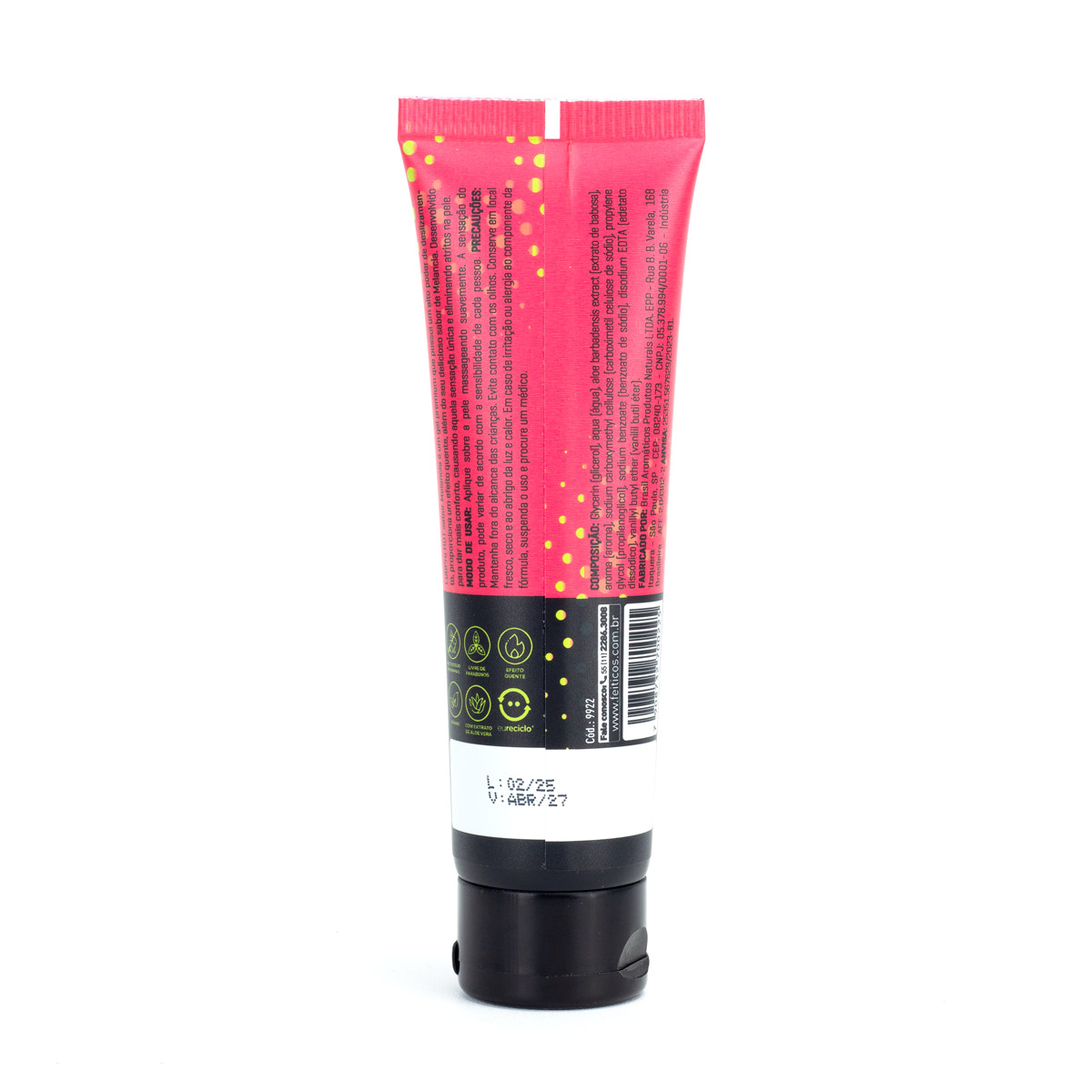Gel Lubrificante Íntimo à Base d'Água com Aloe Vera, Efeito Esquenta e Sabor Melancia - Feitiços LubPro Hot Premium | 60ml - 3