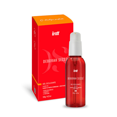 Gel Lubrificante Íntimo à Base D'água Com Efeito Quente e Sabor de Frutas Vermelhas - Intt + Deborah Secco | 120g