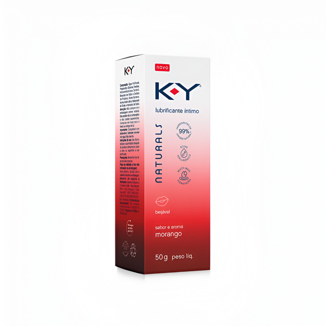 Gel Lubrificante Íntimo Beijável com Ácido Hialurônico - K-Y Naturals | 50g | Disponível em 4 Sabores - 4