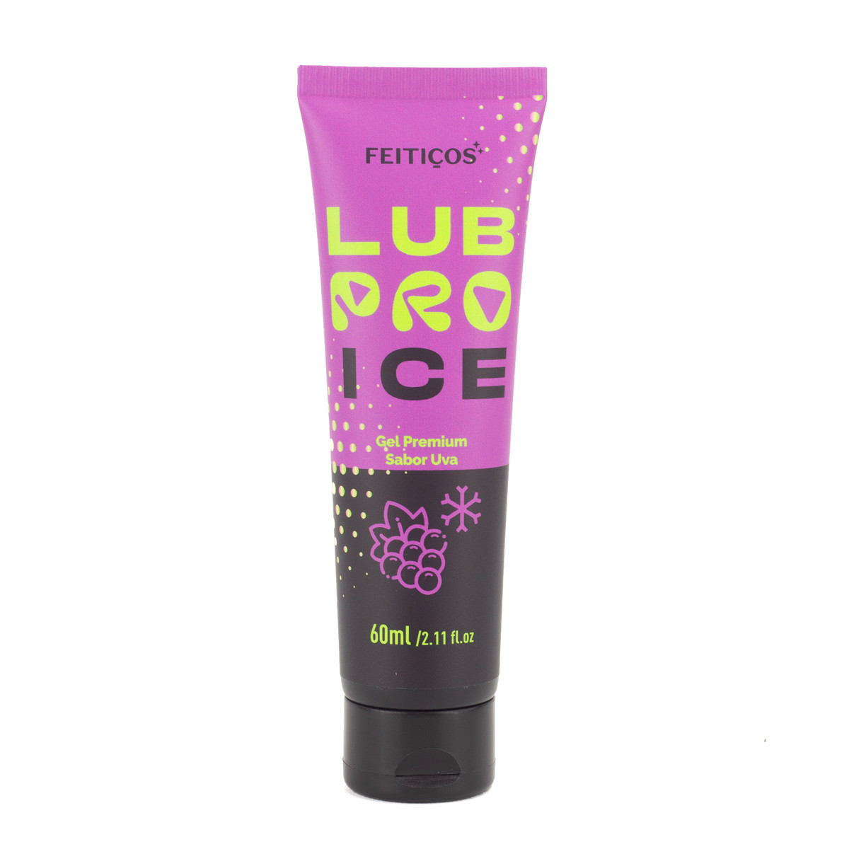 Gel Lubrificante Íntimo Premium com Aloe Vera e Efeito Refrescante - Feitiços LubPro Ice | 60ml | Disponível em 2 Sabores - 5