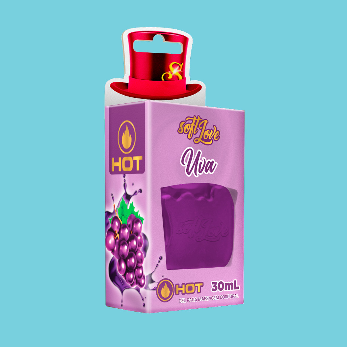 Gel Para Massagem Beijável com Sensação de Aquecimento - Soft Love Hot | 30ml | Disponível em 5 Sabores - 5