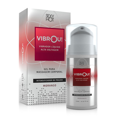 Gel para Massagem Corporal com Sabor Morango - Adão & Eva Vibrou! | 17ml