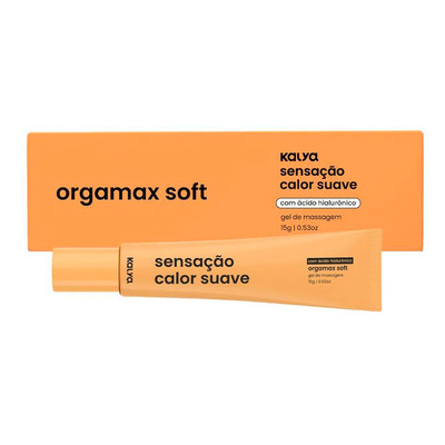 Gel para Massagem Hidratante com Ácido Hialurônico e Sensação de Calor Suave - Kalya Orgamax Soft | 15g