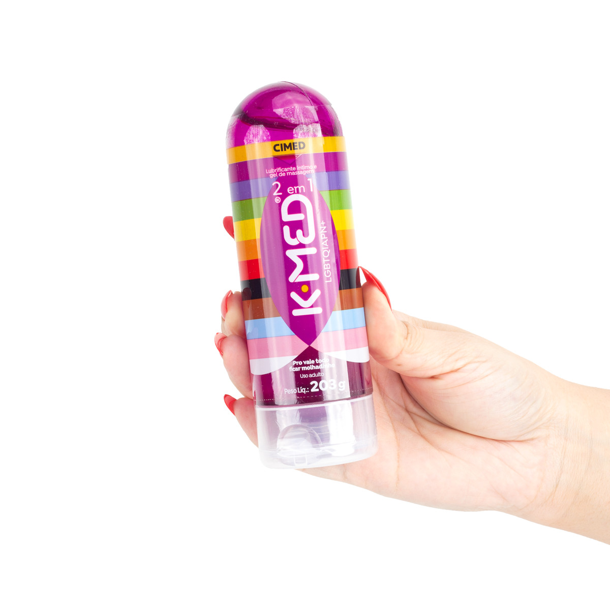 Gel para Massagem e Lubrificante Íntimo Edição Especial LGBTQIAP+ - K-Med 2 em 1 | 203ml - 4
