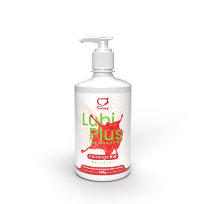 Gel Umectante Beijável com Sabor de Morango e Efeito Hot - Sexy Fantasy Lub Plus | 500g