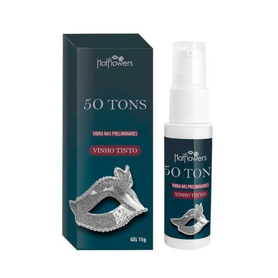 Gel Vibrador com Sabor de Vinho Tinto - Hot Flowers 50 Tons | 15 g