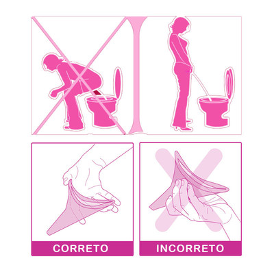 Condutor Urinário Feminino em Silicone com Forma de Funil - Go Girl