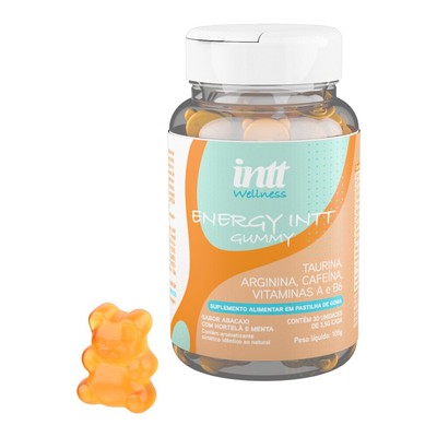 Suplementos em Formato de Ursos com Ativos para Disposição e Energia - Intt Wellness Energy Gummy - 30 Cápsulas