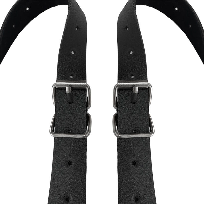 Grampos para Lábios Vaginais com Alças em Couro Fake, Presilhas Ajustáveis e Guizo - 4