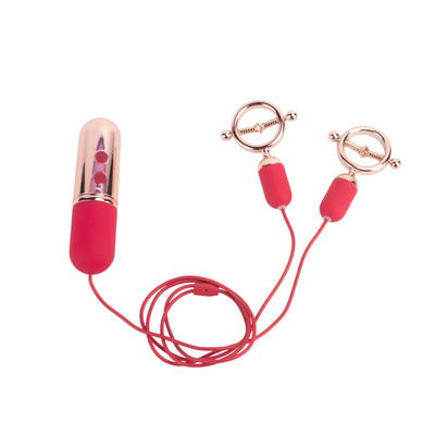 Grampos para Mamilos com 9 Modos de Vibração, Controle Remoto com Fio e Recarregável - S-Hande Forbidden Lock