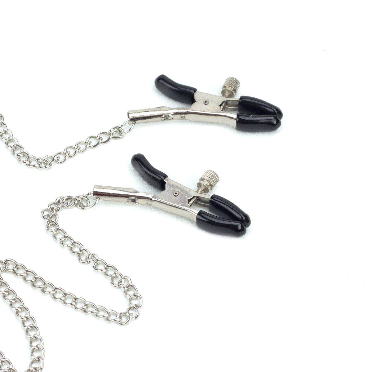 Grampos para Mamilos e Clítoris com Presilhas Ajustáveis e Corrente em Metal - 3