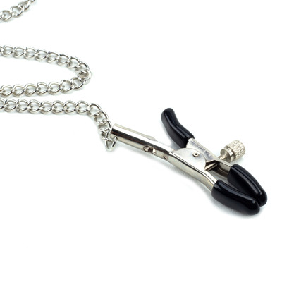 Foto 2 do produto Grampos para Mamilos e Clítoris com Presilhas Ajustáveis e Corrente em Metal