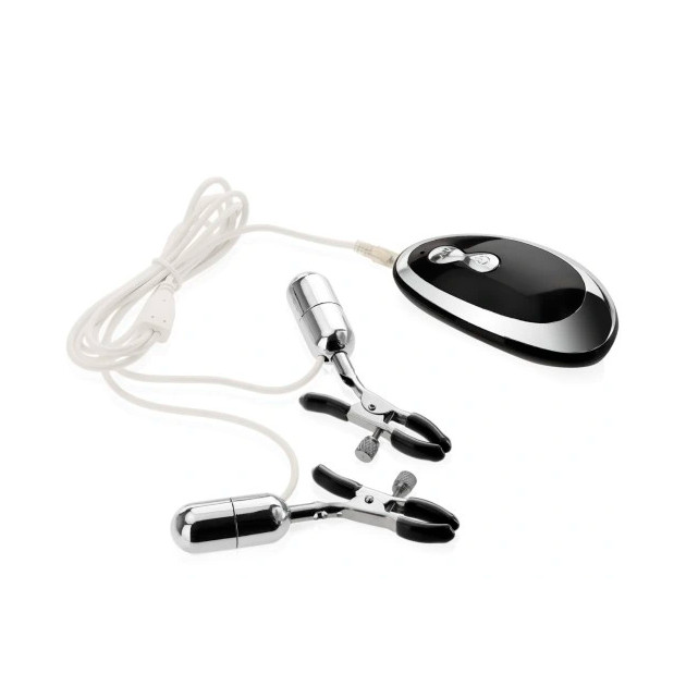 Grampos para Mamilos com Presilhas Ajustáveis, Cápsula Vibratória com Controle e 20 Modos de Vibração - Breast Vibration Clip - 3