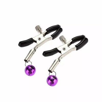 Foto 3 do produto Grampos para Mamilos com Presilhas Ajustáveis em Metal e Sino - Disponível em 5 Cores