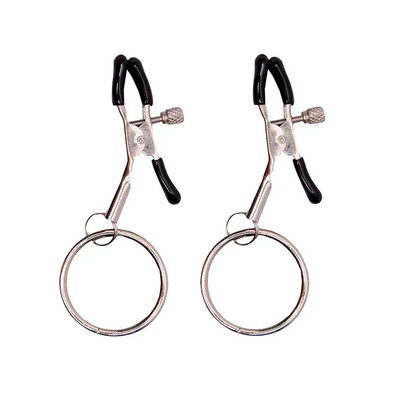 Grampos Para os Seios com Presilhas Ajustáveis e Argola - Sexy Import