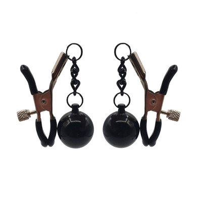 Grampos Para os Seios com Presilhas Ajustáveis e Esferas de Ferro - Sexy Import